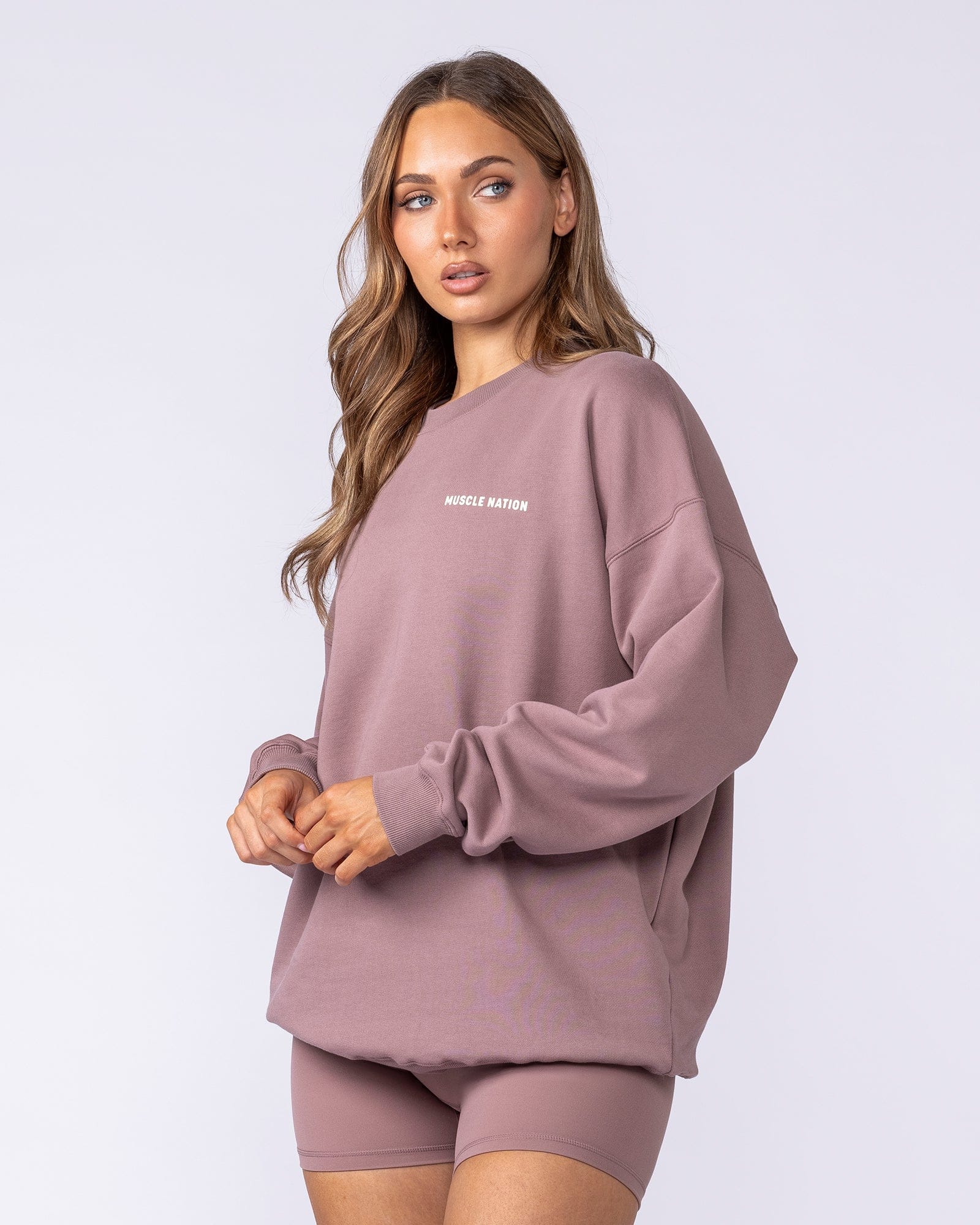 Bubble Oversized Pullover - Mocha Berry