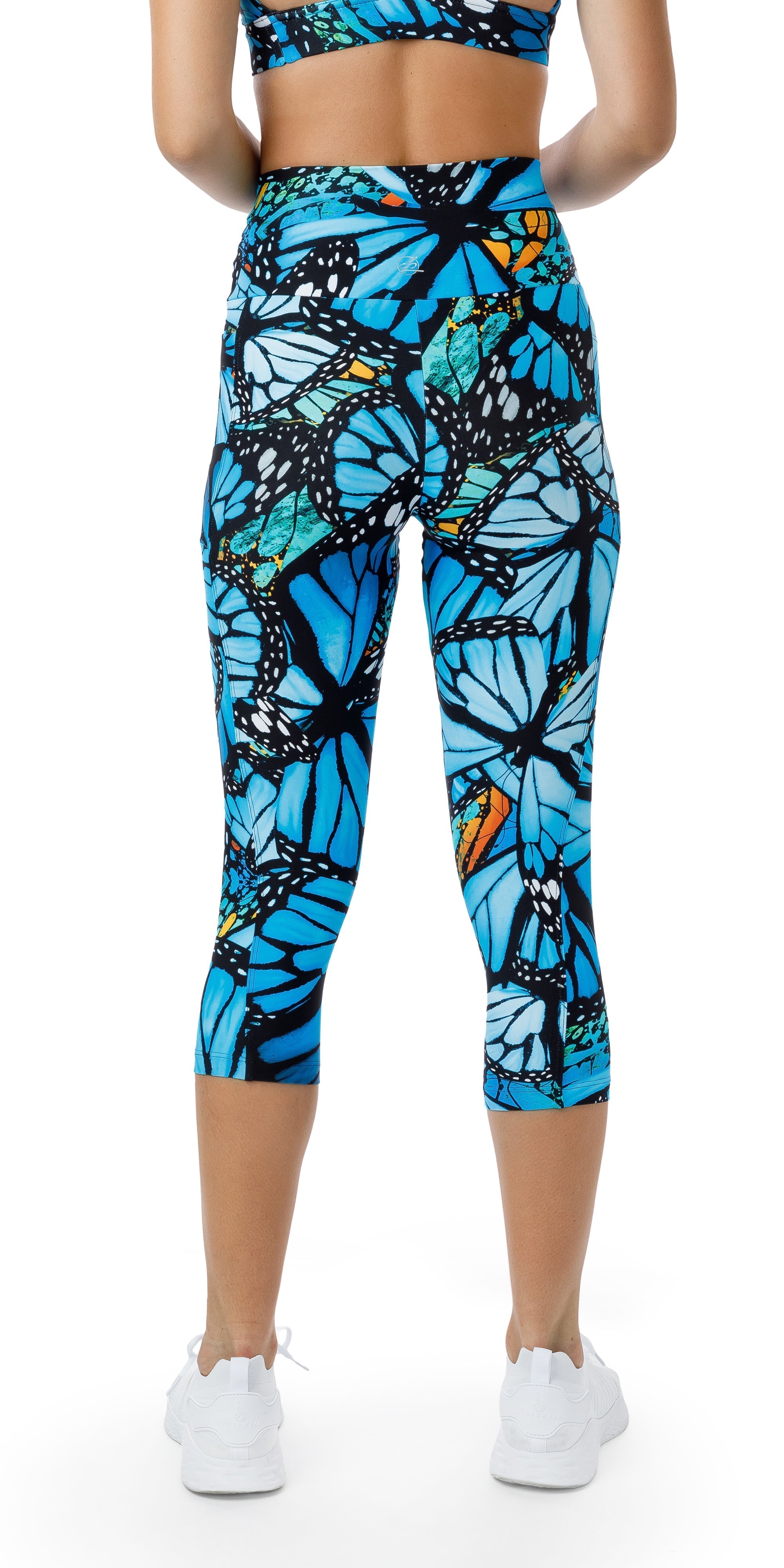Carra Lee Active Leggings JH Butterfly Eco Capri Leggings with Pockets