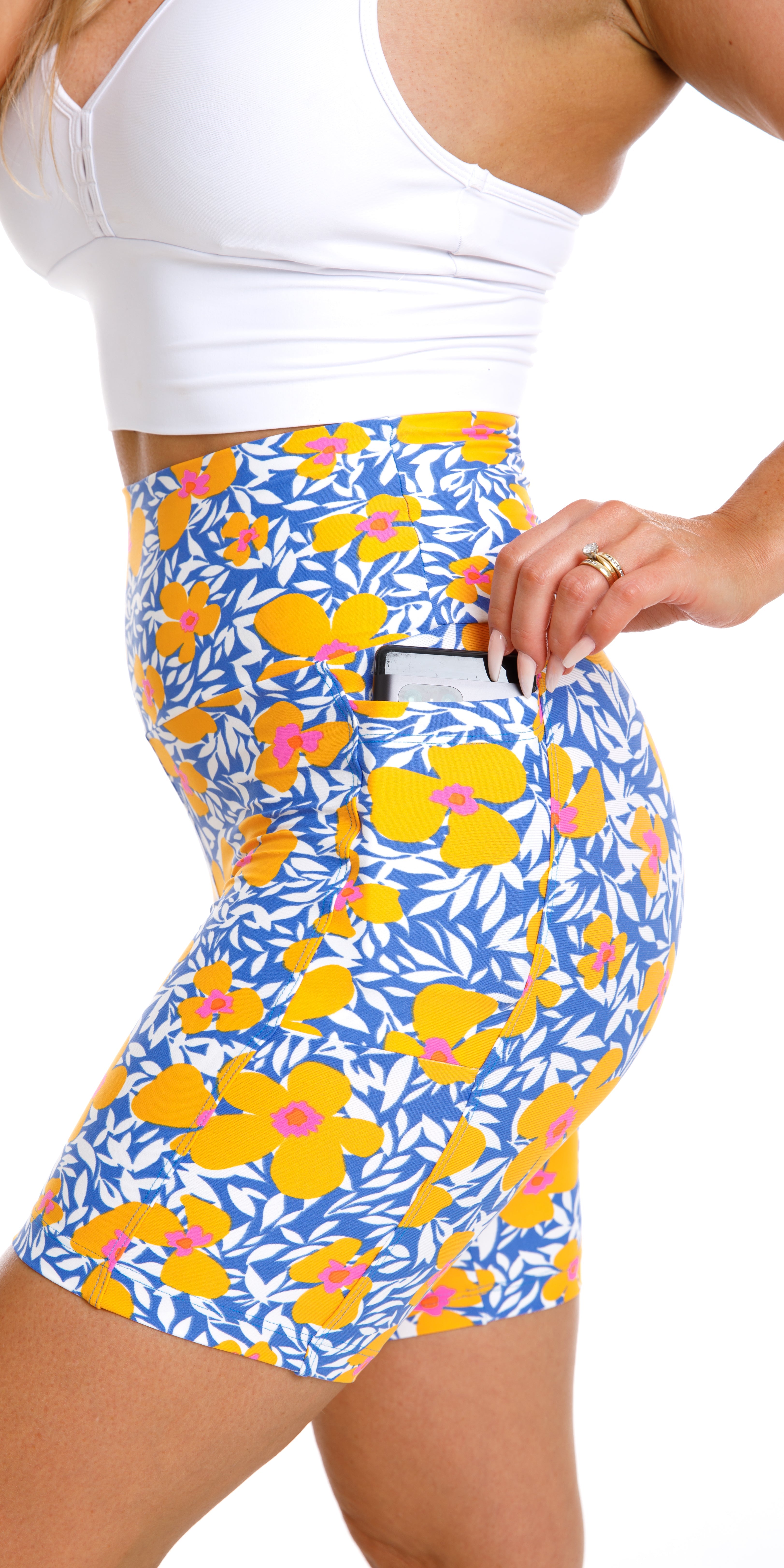 Carra Lee Active Shorts Blossom Eco Midi Shorts with Pockets