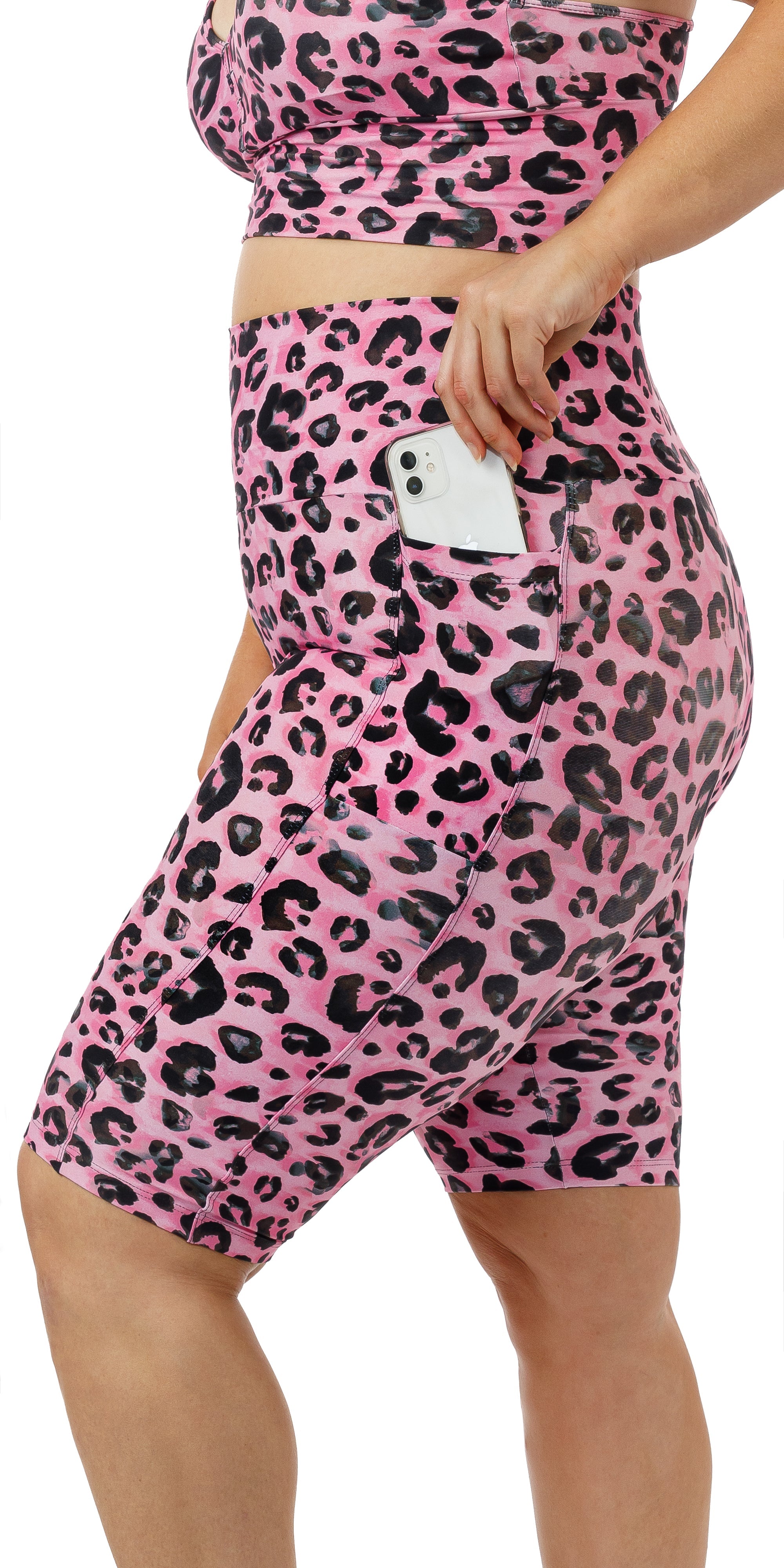 Carra Lee Active shorts Candy Leopard Eco Biker Shorts with Pockets