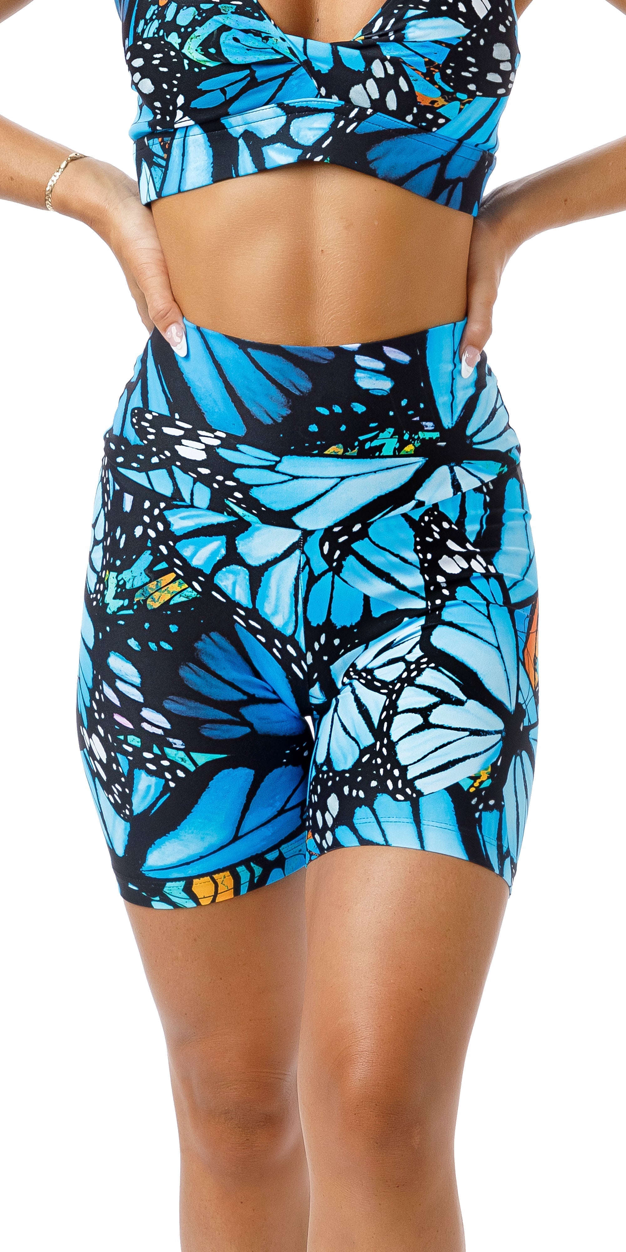Carra Lee Active Shorts JH Butterfly Eco Scrunch Bum Midi Shorts