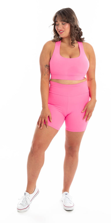 Carra Lee Active shorts Pink Body Luxe Midi Short with Pockets