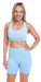 Carra Lee Active Shorts Seafoam Body Luxe Midi Shorts with Pockets