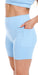 Carra Lee Active Shorts Seafoam Body Luxe Midi Shorts with Pockets
