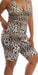 Carra Lee Active shorts White Cheetah Biker Shorts with Pockets