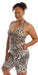 Carra Lee Active shorts White Cheetah Biker Shorts with Pockets
