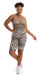 Carra Lee Active shorts White Cheetah Biker Shorts with Pockets