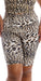 Carra Lee Active shorts White Cheetah Biker Shorts with Pockets