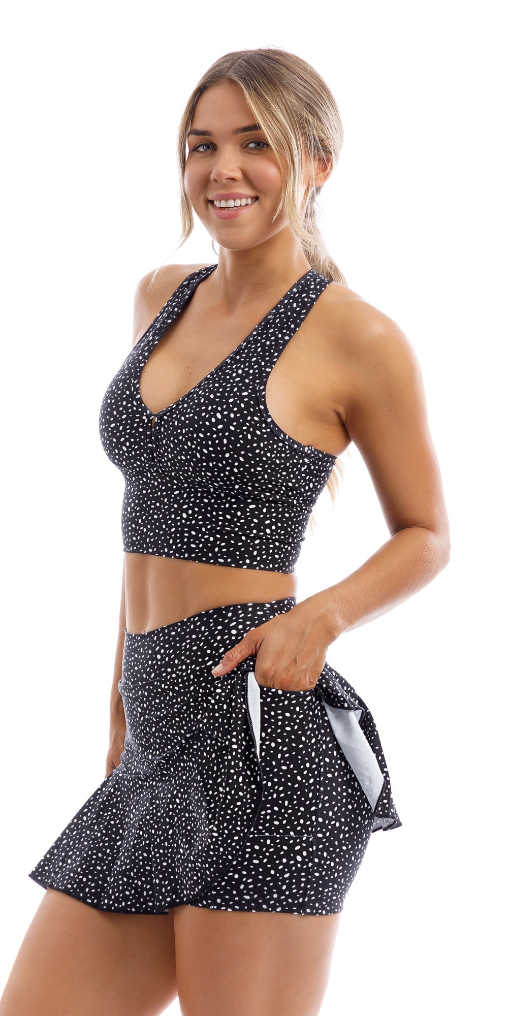 Carra Lee Active Skort Star Dust Body Luxe Skort with Pockets