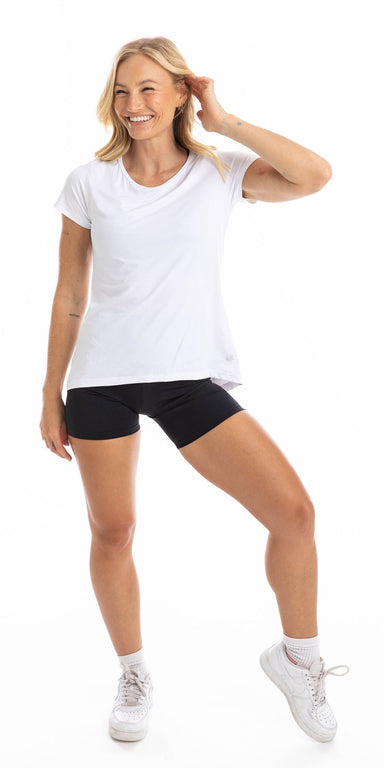 Carra Lee Active Tee White Workout Tee