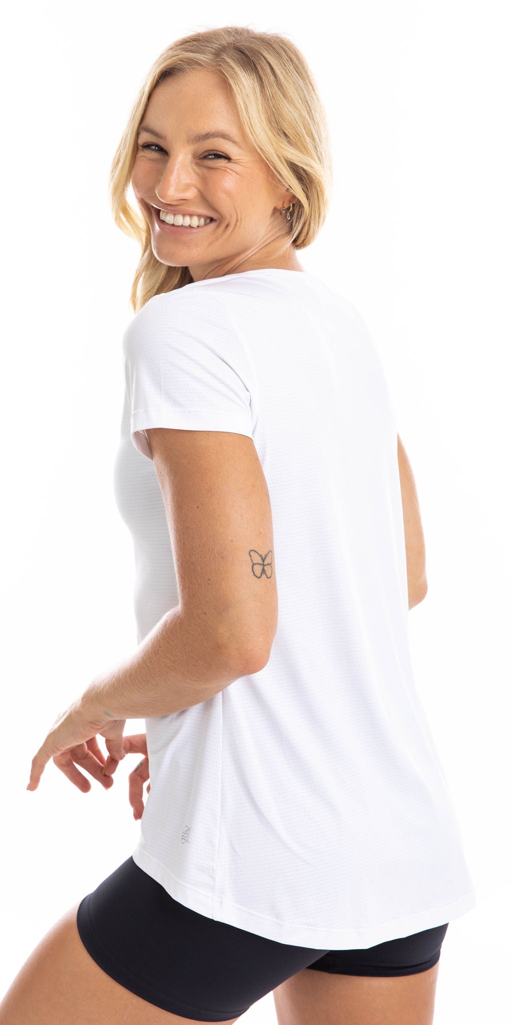 Carra Lee Active Tee White Workout Tee