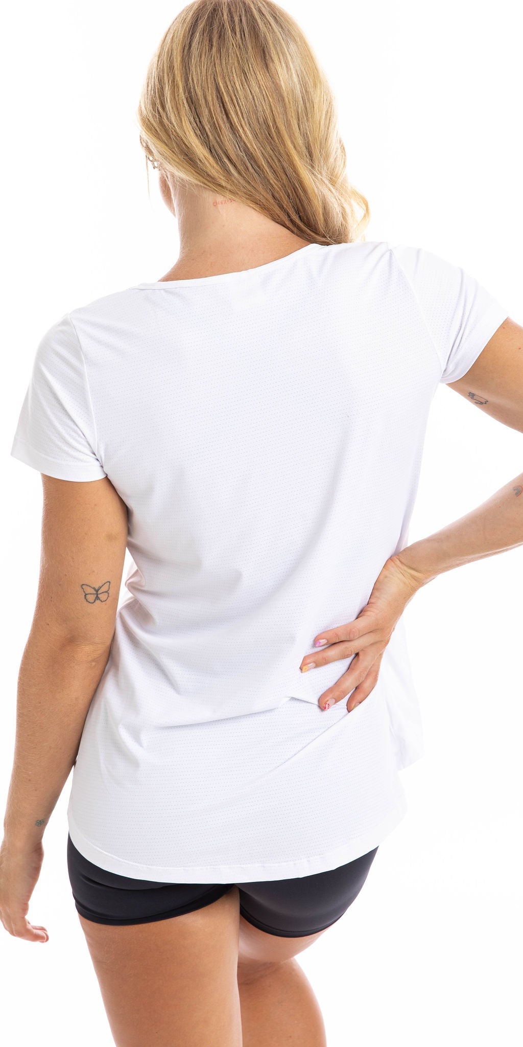 Carra Lee Active Tee White Workout Tee