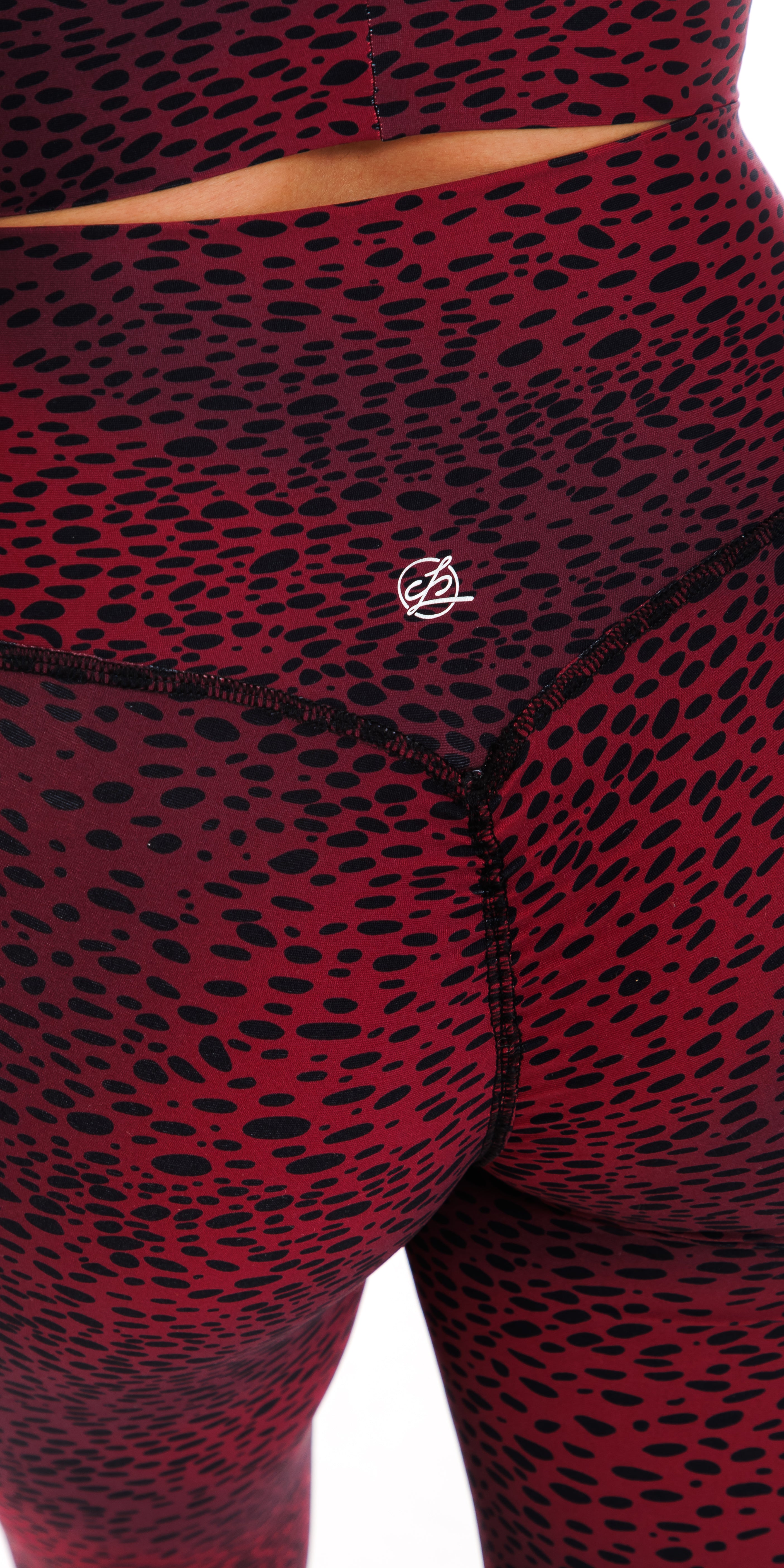 Carra Lee Collective Gym Leggings Merlot Eco Sculpt Ultra High Waist 7/8 Leggings