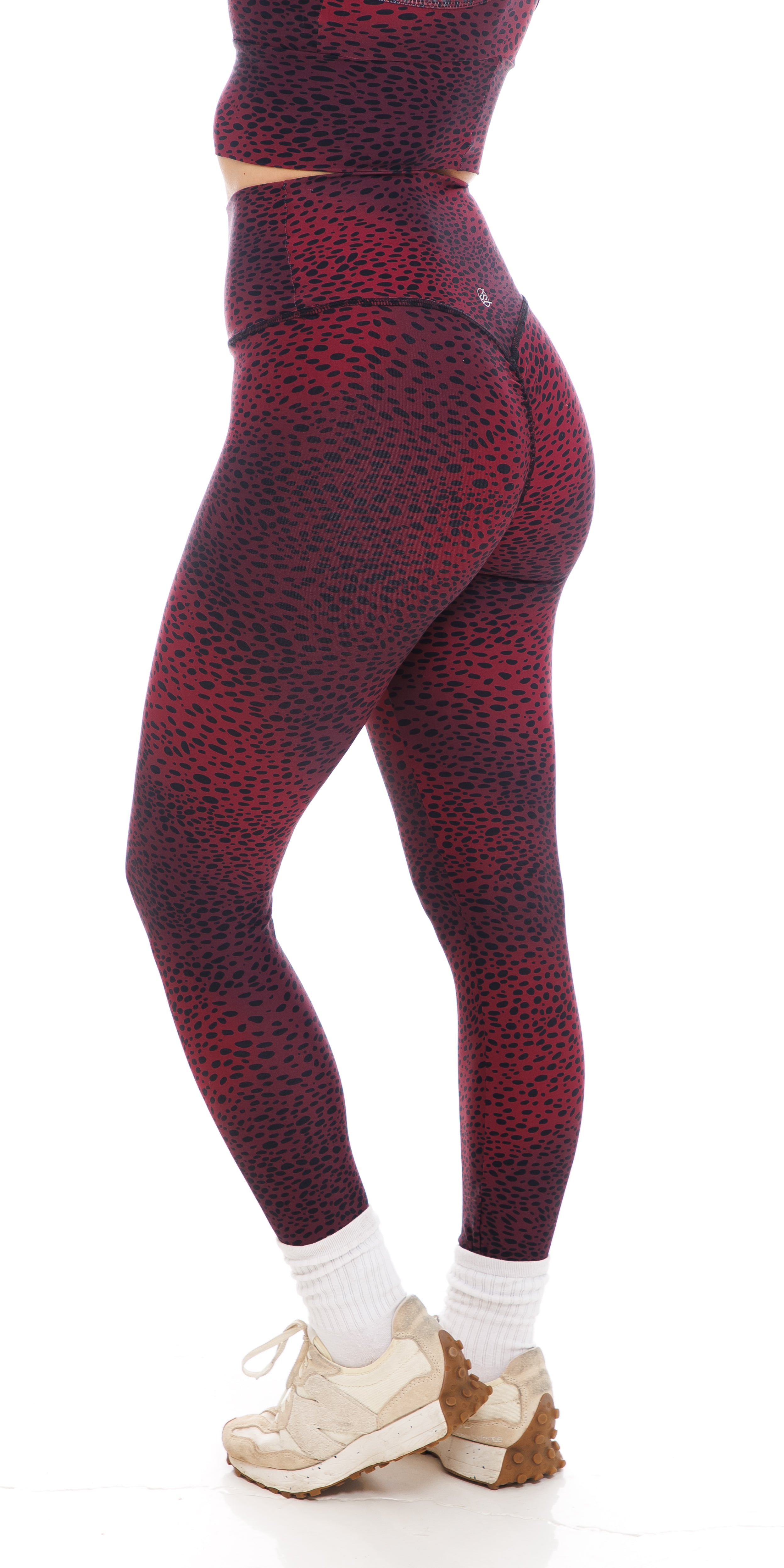 Carra Lee Collective Gym Leggings Merlot Eco Sculpt Ultra High Waist 7/8 Leggings