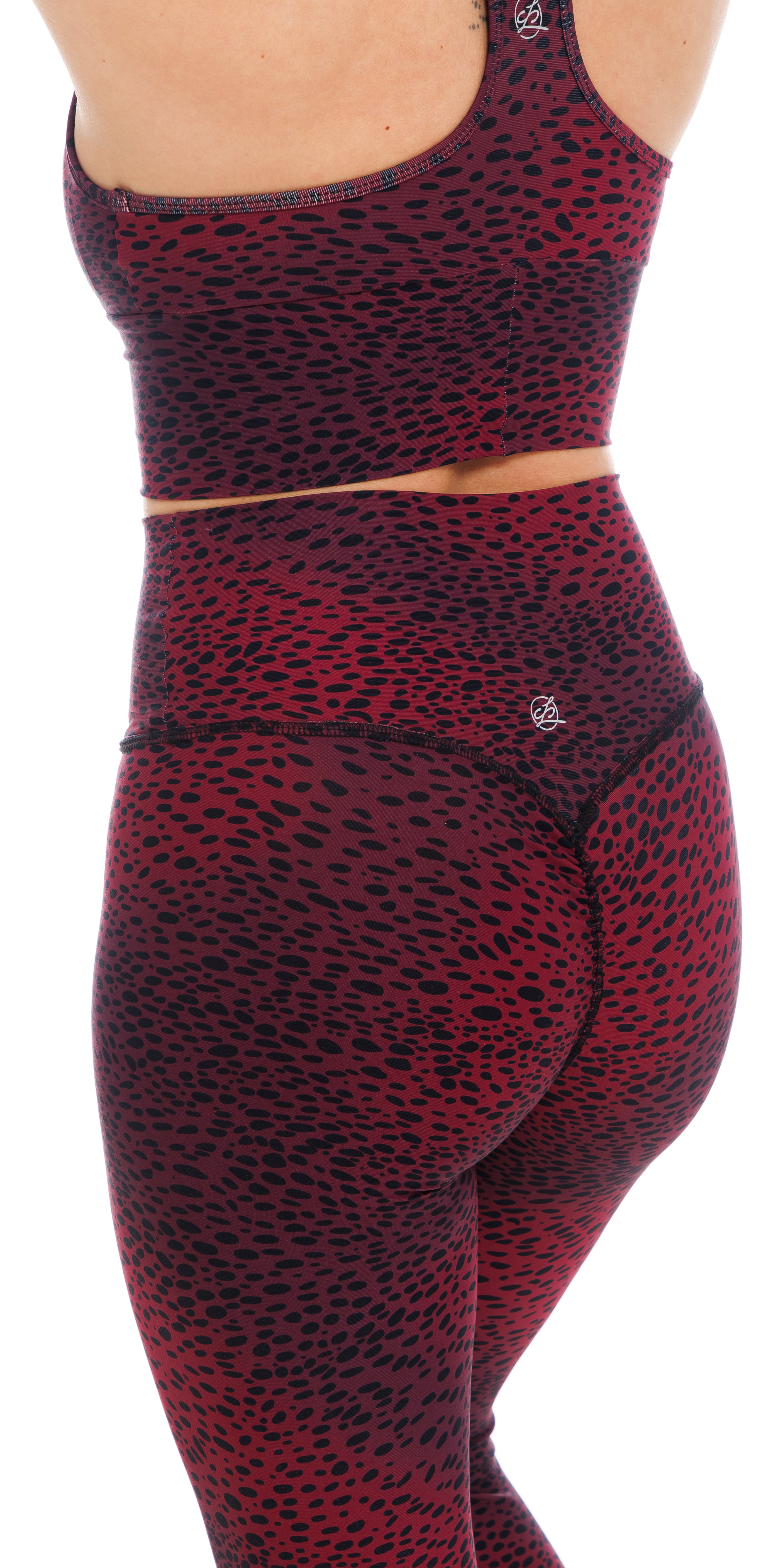 Carra Lee Collective Gym Leggings Merlot Eco Sculpt Ultra High Waist 7/8 Leggings