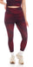Carra Lee Collective Gym Leggings Merlot Eco Sculpt Ultra High Waist 7/8 Leggings