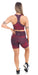 Carra Lee Collective Gym Shorts Merlot Eco Midi Shorts with Pockets
