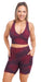 Carra Lee Collective Gym Shorts Merlot Eco Midi Shorts with Pockets