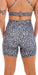 Carra Lee Collective Gym Shorts Midnight Leopard Eco Midi Shorts with Pockets