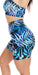 Carra Lee Collective Gym Shorts Tropical Palm Eco Scrunch Bum Midi Shorts