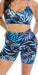 Carra Lee Collective Gym Shorts Tropical Palm Eco Scrunch Bum Midi Shorts