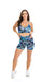 Carra Lee Collective Gym Shorts Tropical Palm Eco Scrunch Bum Midi Shorts
