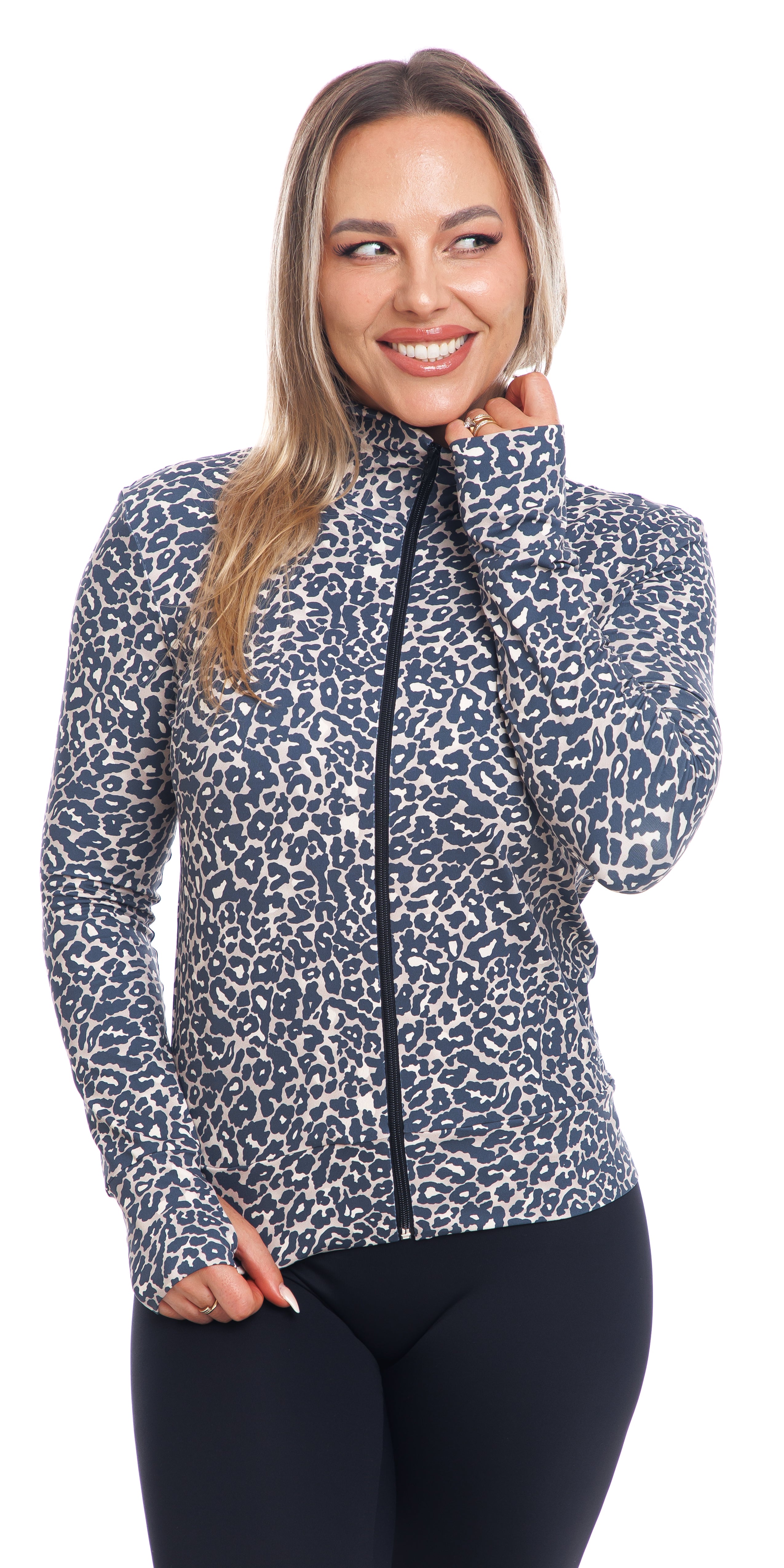 Carra Lee Collective Jacket Midnight Leopard Eco Dynamic Jacket