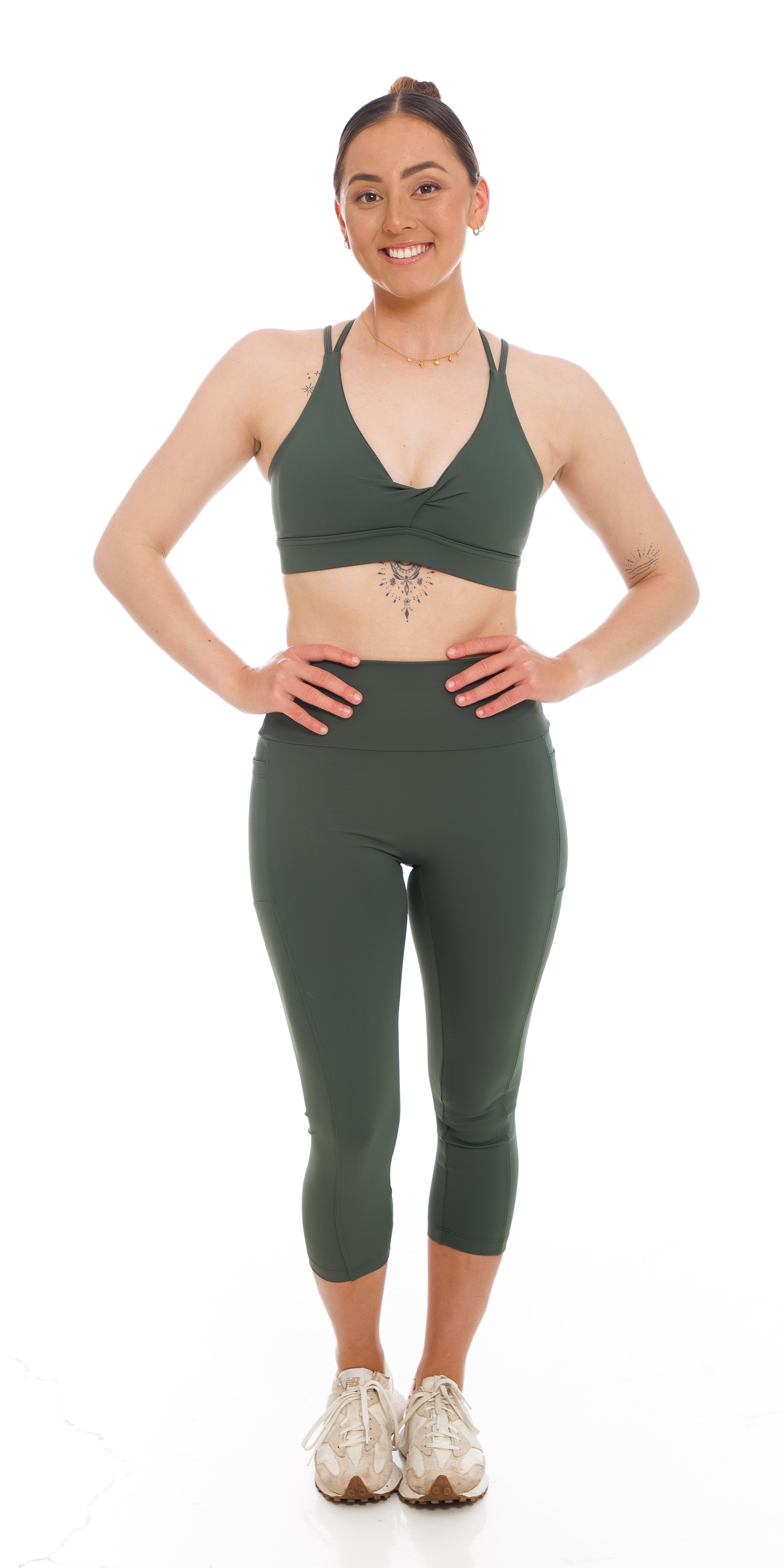Carra Lee Collective leggings Forest Body Luxe 7/8 Leggings with Pockets