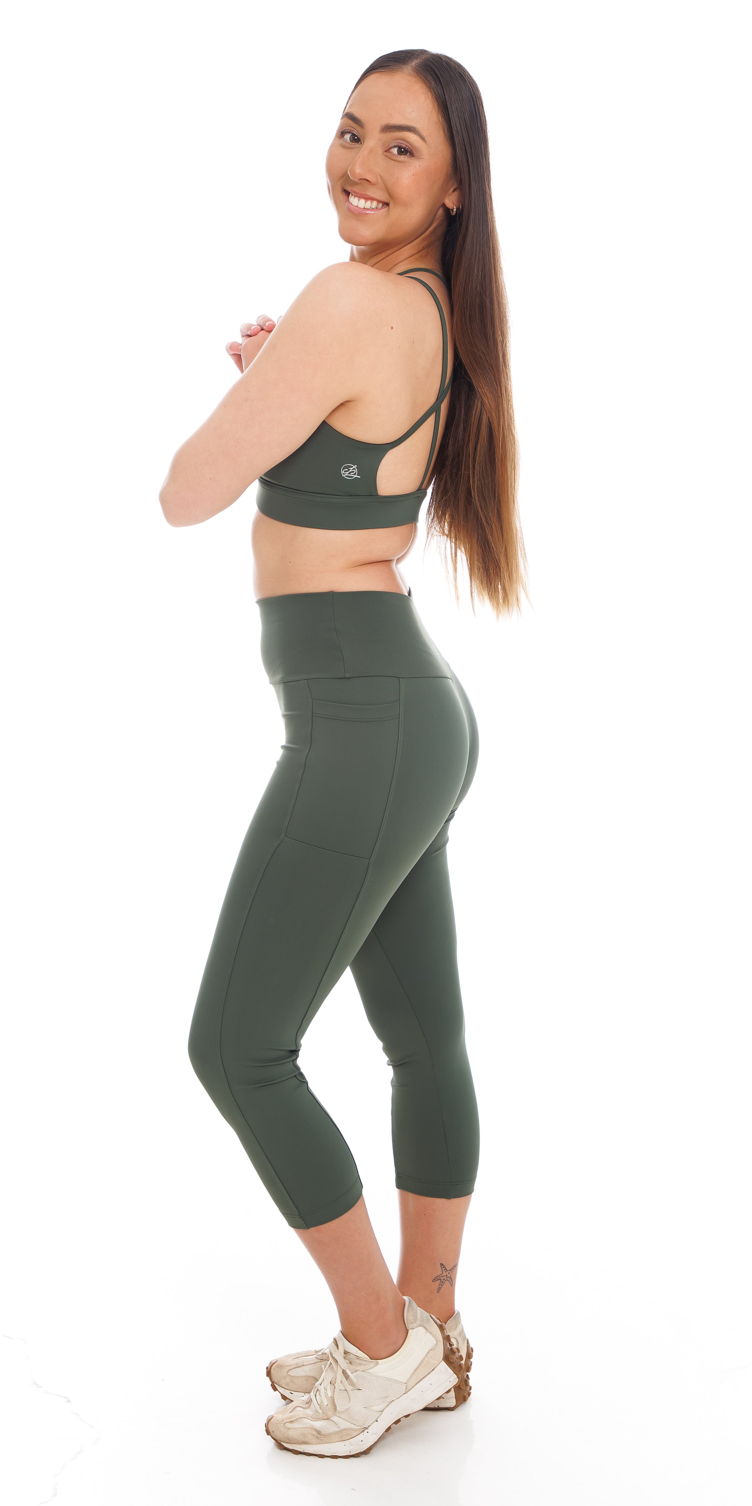 Carra Lee Collective leggings Forest Body Luxe 7/8 Leggings with Pockets