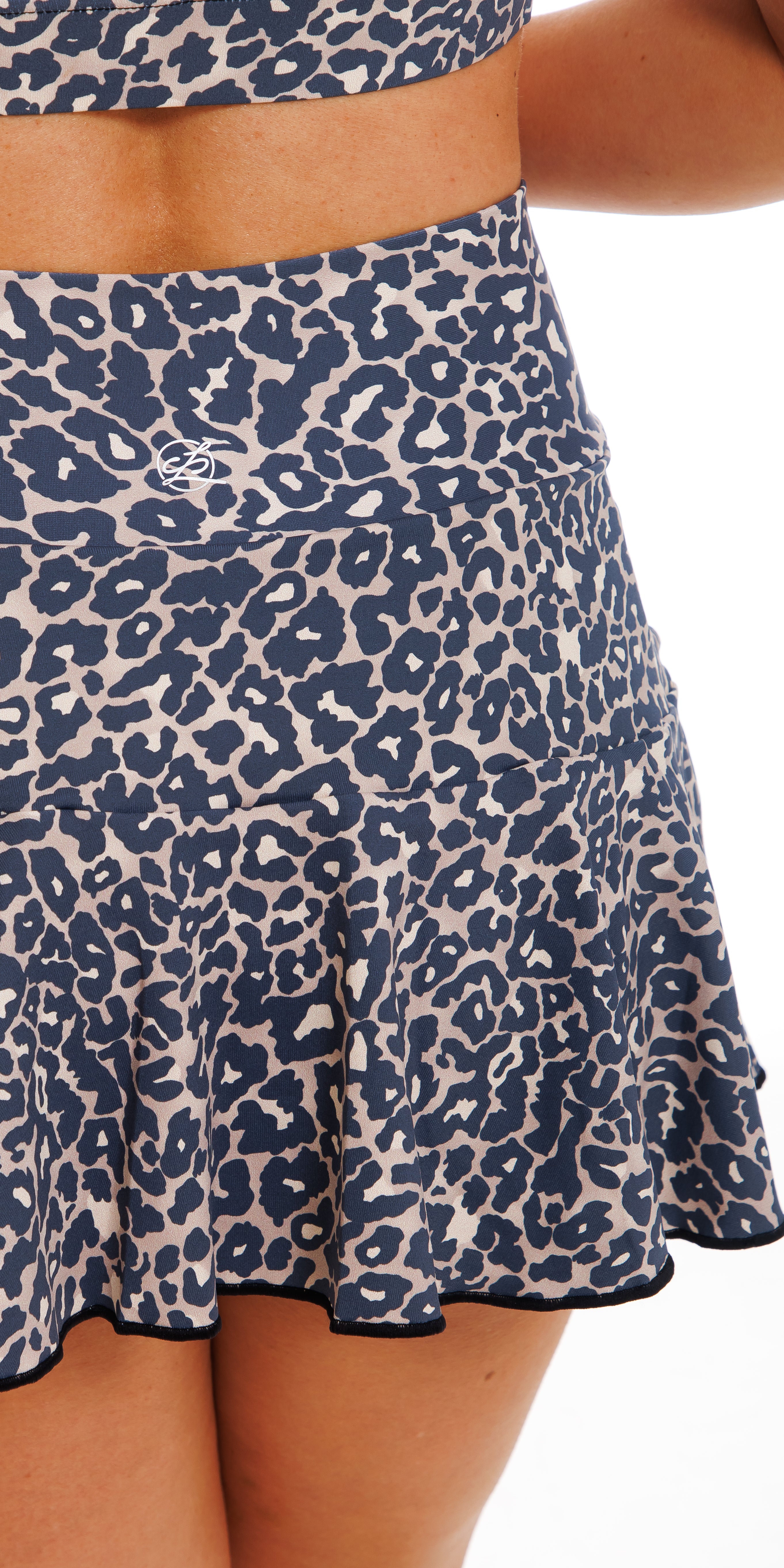 Carra Lee Collective Skort Midnight Leopard Eco Skort with Pockets