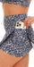 Carra Lee Collective Skort Midnight Leopard Eco Skort with Pockets