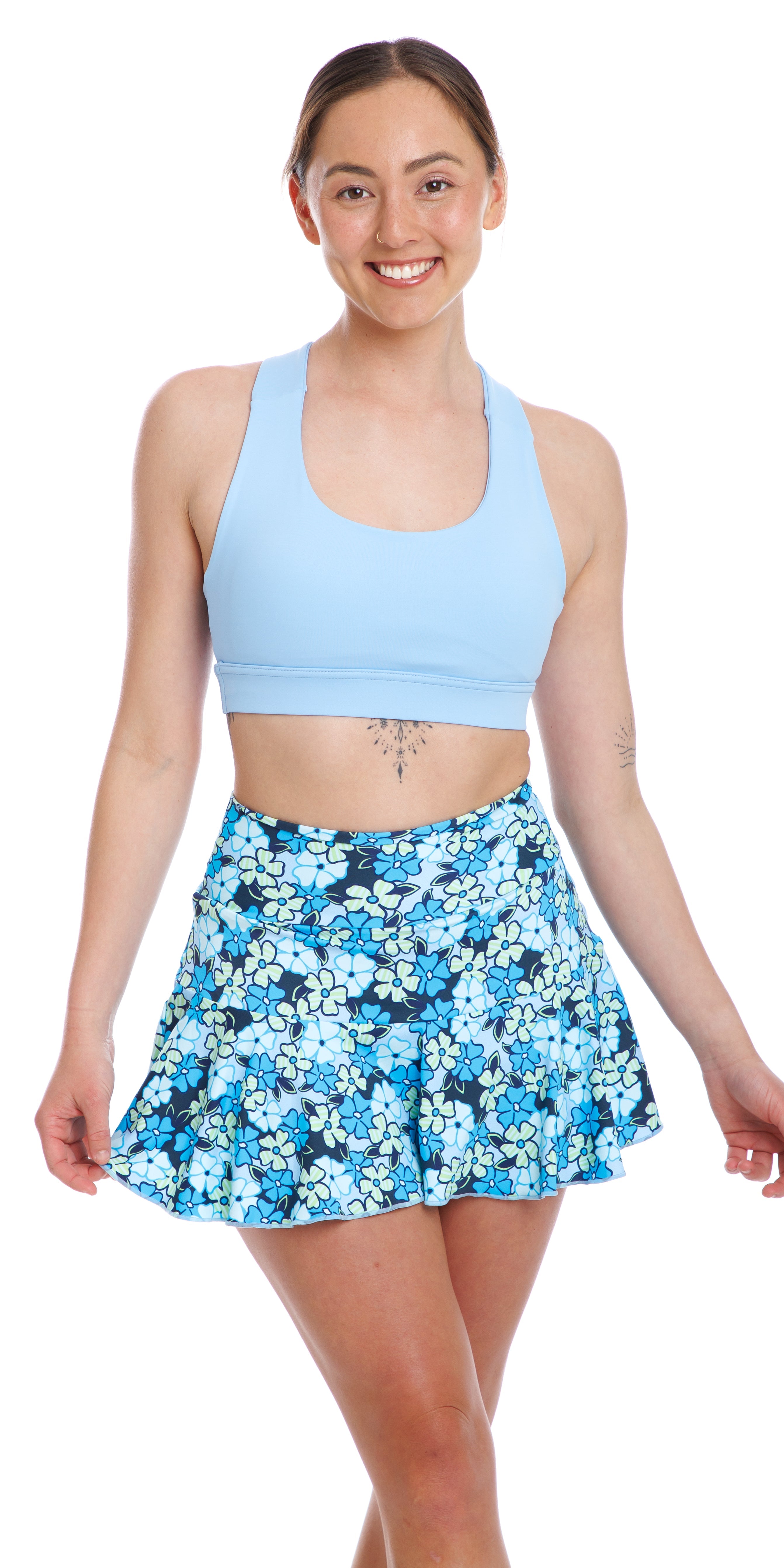 Carra Lee Collective Skort Ocean Bloom Eco Skort with Pockets