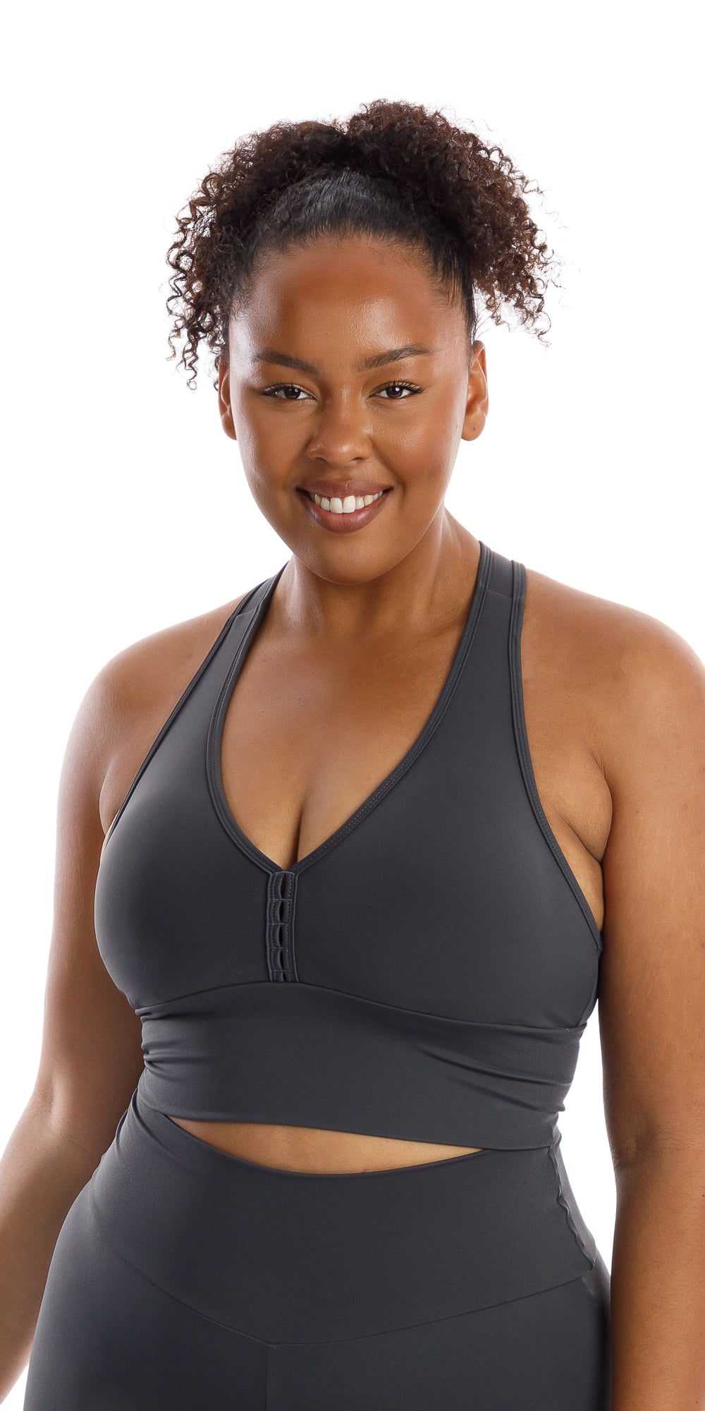 Carra Lee Collective Sports Bra Liquorice Body Luxe Racer Back Bra