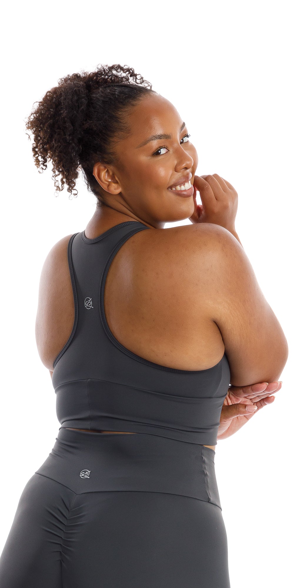 Carra Lee Collective Sports Bra Liquorice Body Luxe Racer Back Bra