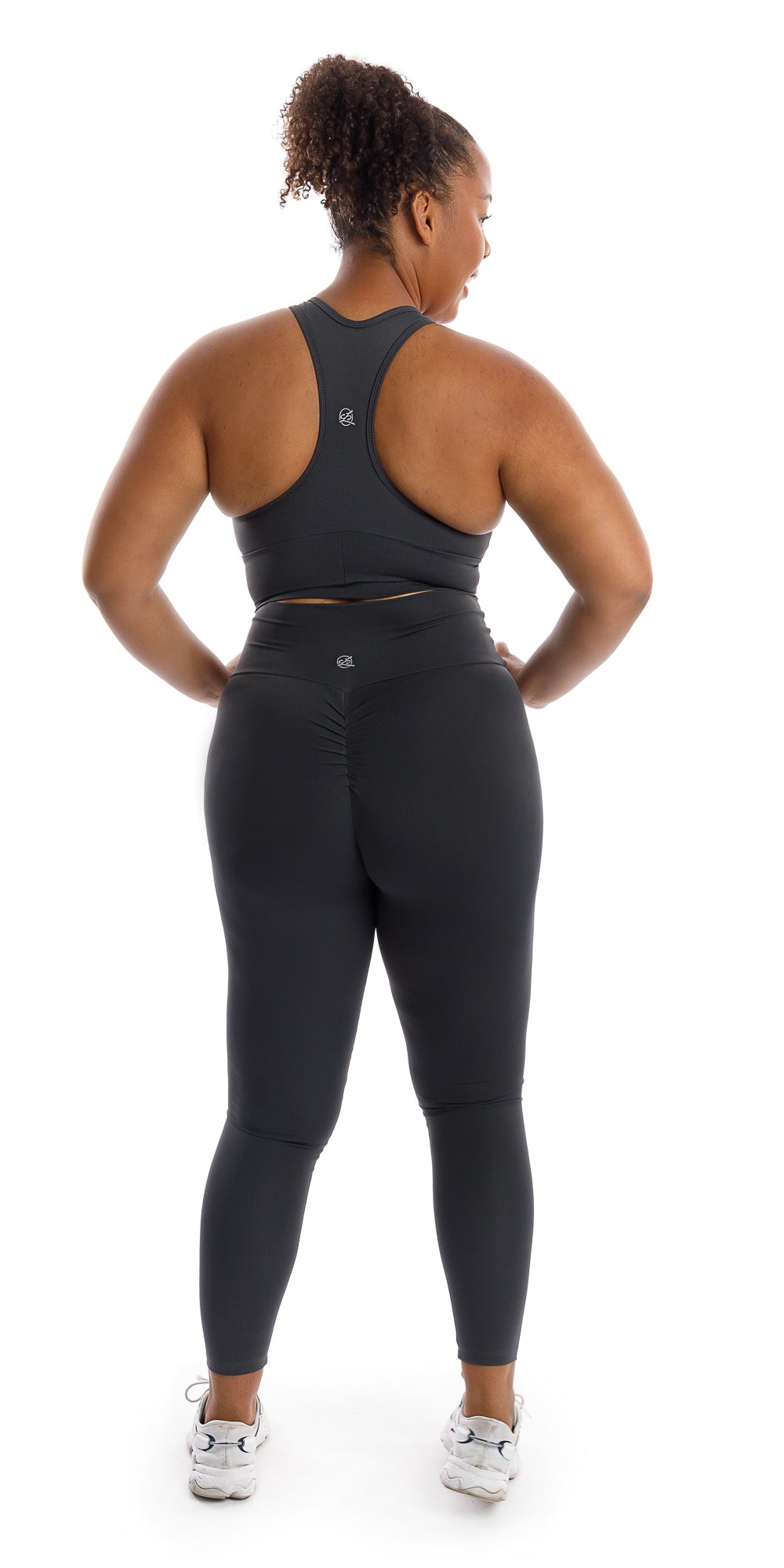 Carra Lee Collective Sports Bra Liquorice Body Luxe Racer Back Bra