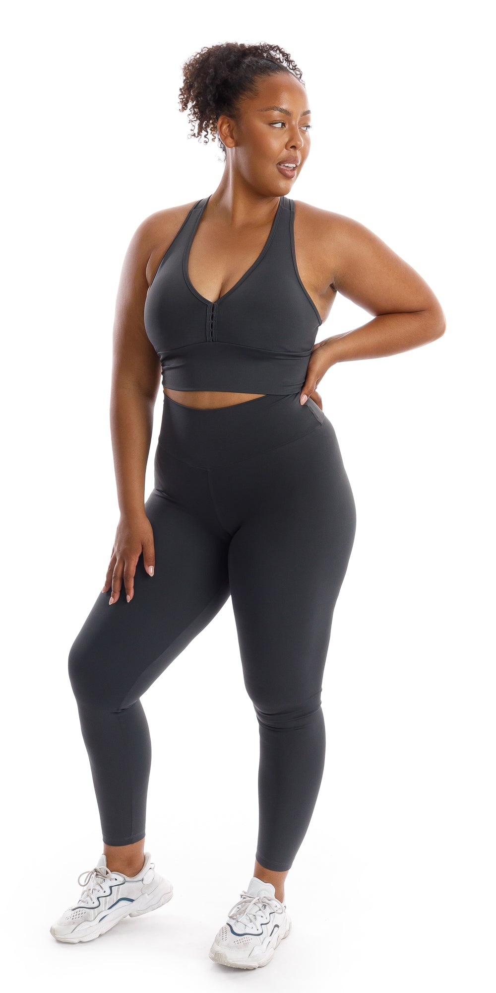 Carra Lee Collective Sports Bra Liquorice Body Luxe Racer Back Bra