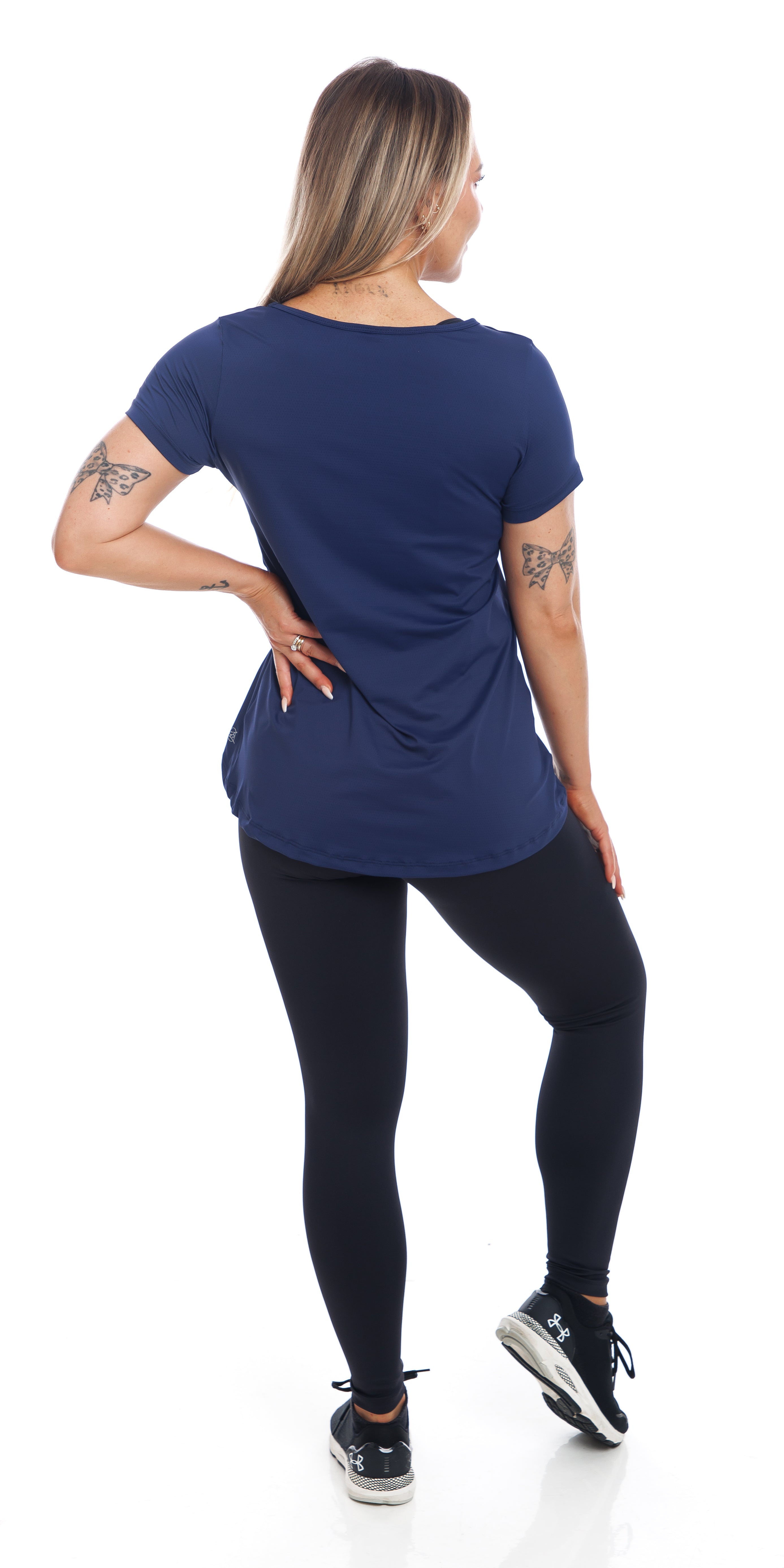 Carra Lee Collective T-Shirt Navy Workout Tee
