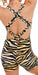 Carra Lee Collective Unitard Tiger Eco Short Unitard
