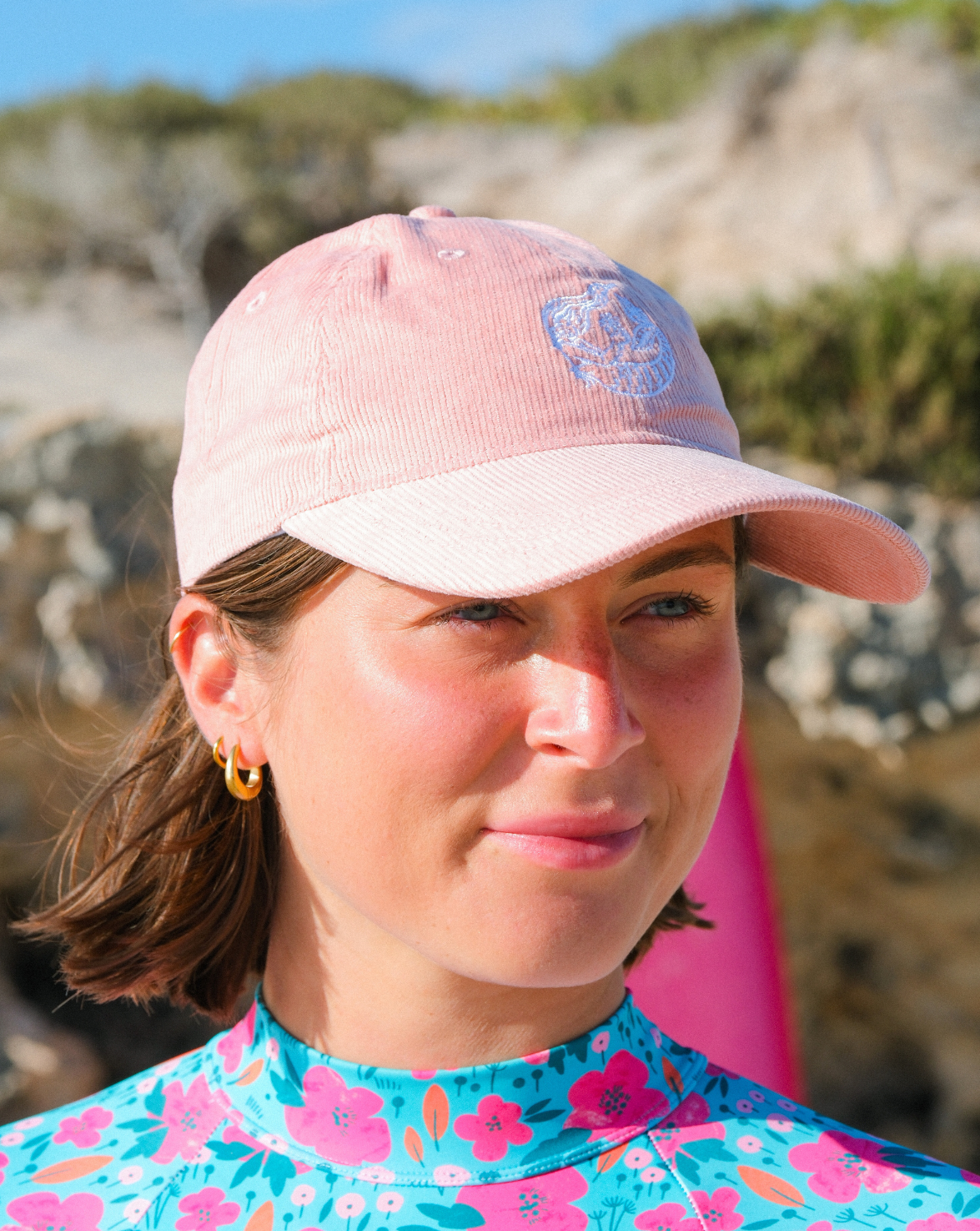 CEACEA SWIMWEAR PINK / KIDS/SMALL ADULT MERMAID CORDUROY ADULT & KIDS CAPS - 2 COLOURS