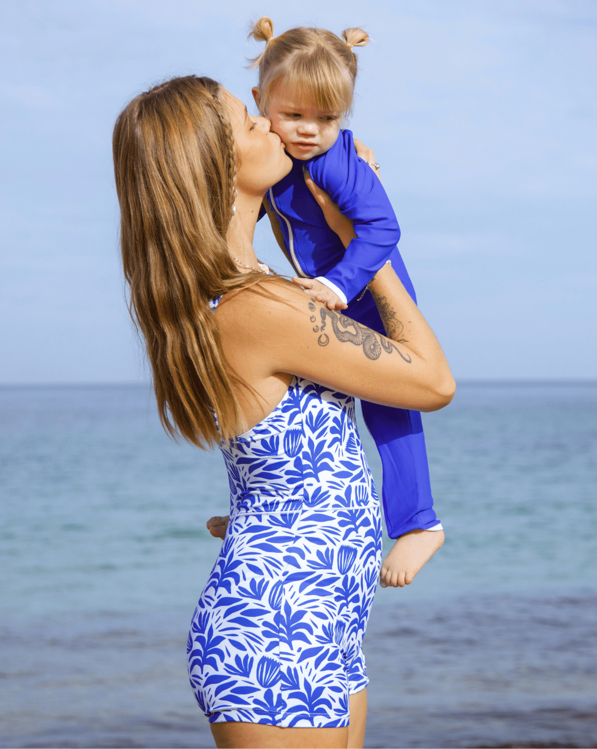 CEACEA SWIMWEAR SIDNEY FULL COVERAGE KIDS SWIM SUIT - SANTORINI BLUE