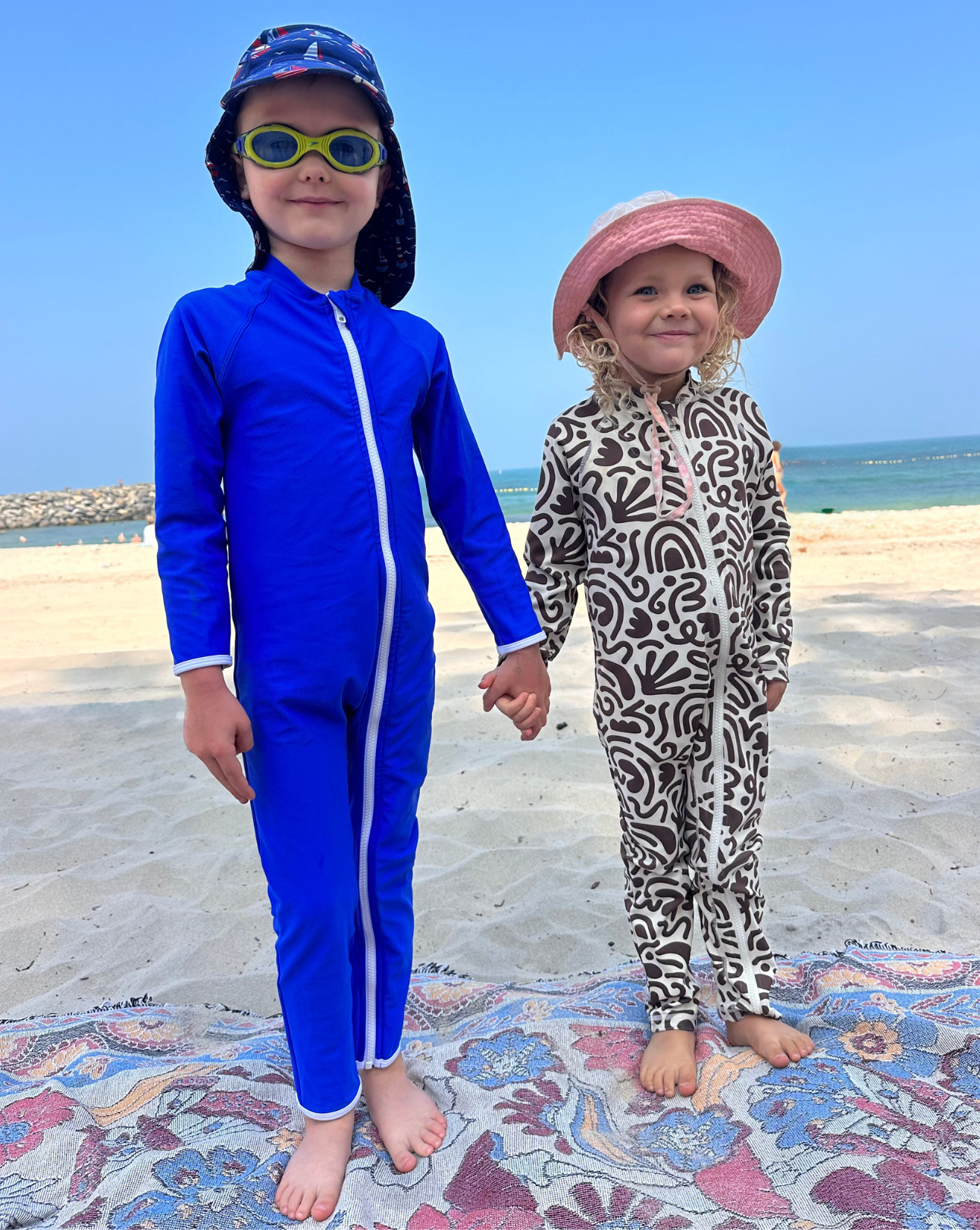 CEACEA SWIMWEAR SIDNEY FULL COVERAGE KIDS SWIM SUIT - SANTORINI BLUE