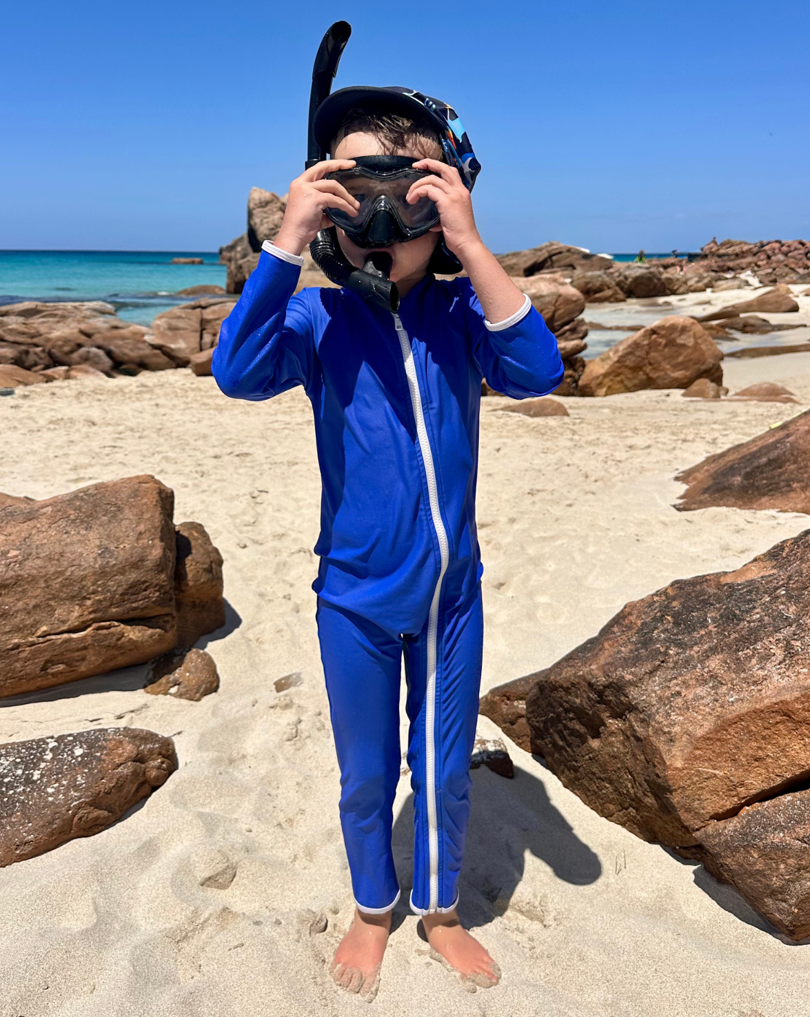 CEACEA SWIMWEAR SIDNEY FULL COVERAGE KIDS SWIM SUIT - SANTORINI BLUE