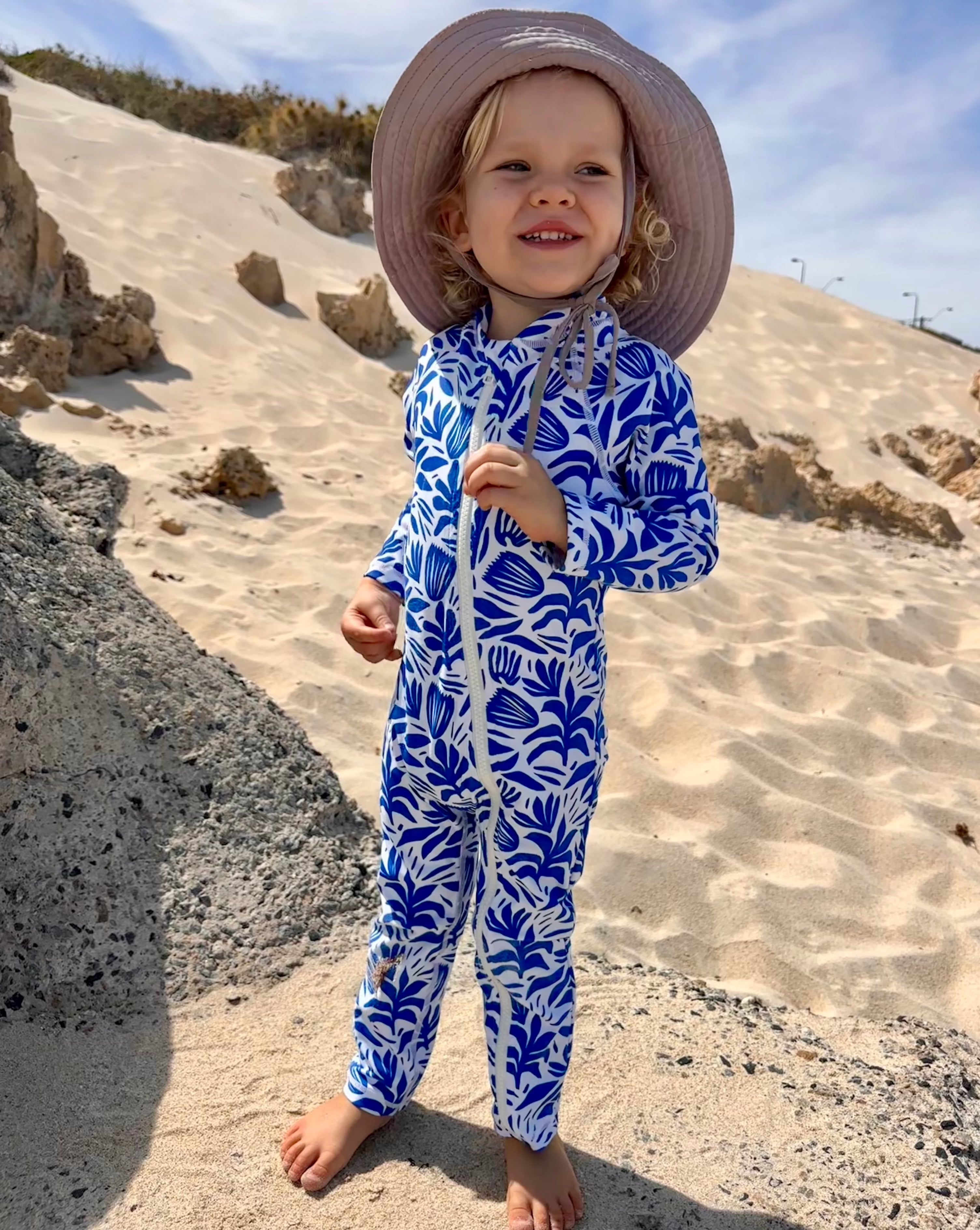 CEACEA SWIMWEAR SIDNEY LONG LEG KIDS SUIT - SANTORINI