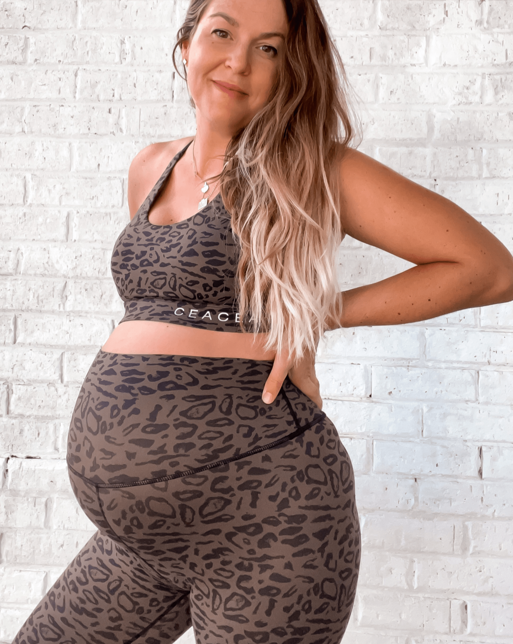 CEACEA SWIMWEAR ULTRA HIGH WAIST LEGGINGS - OLIVE LEOPARD