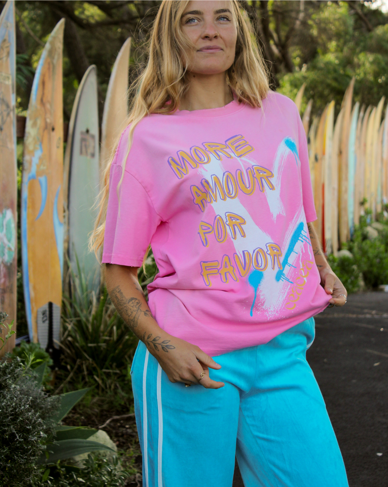 CEACEA T-Shirts More Amour Tee - Pink