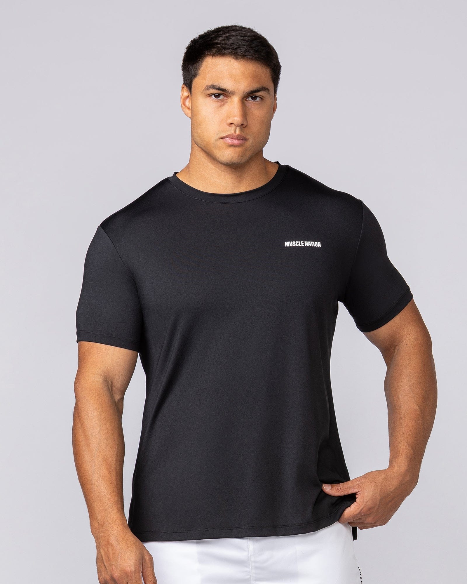 Climaflex Active Tee in Black - Muscle Nation men's training tee, view 3