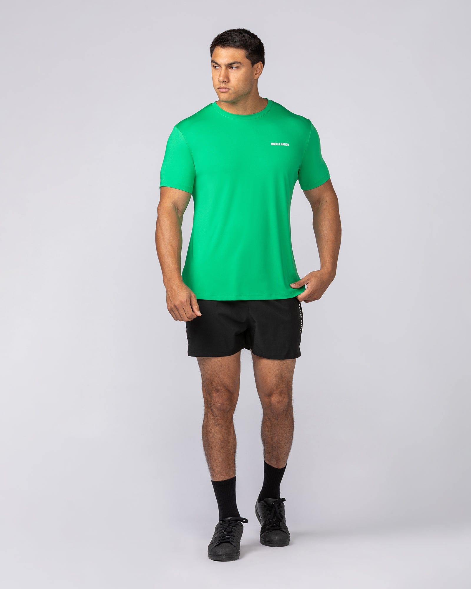 Climaflex Active Tee in Clover - Muscle Nation men's training tee, view 5