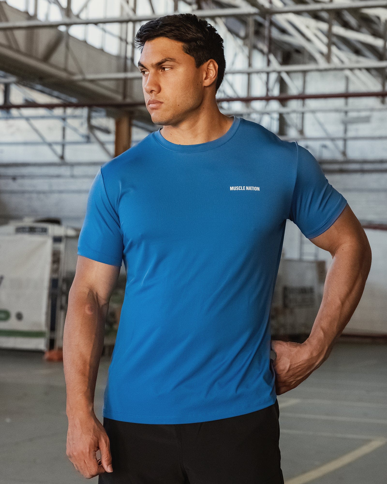 Climaflex Active Tee in Marine - Muscle Nation men's training tee