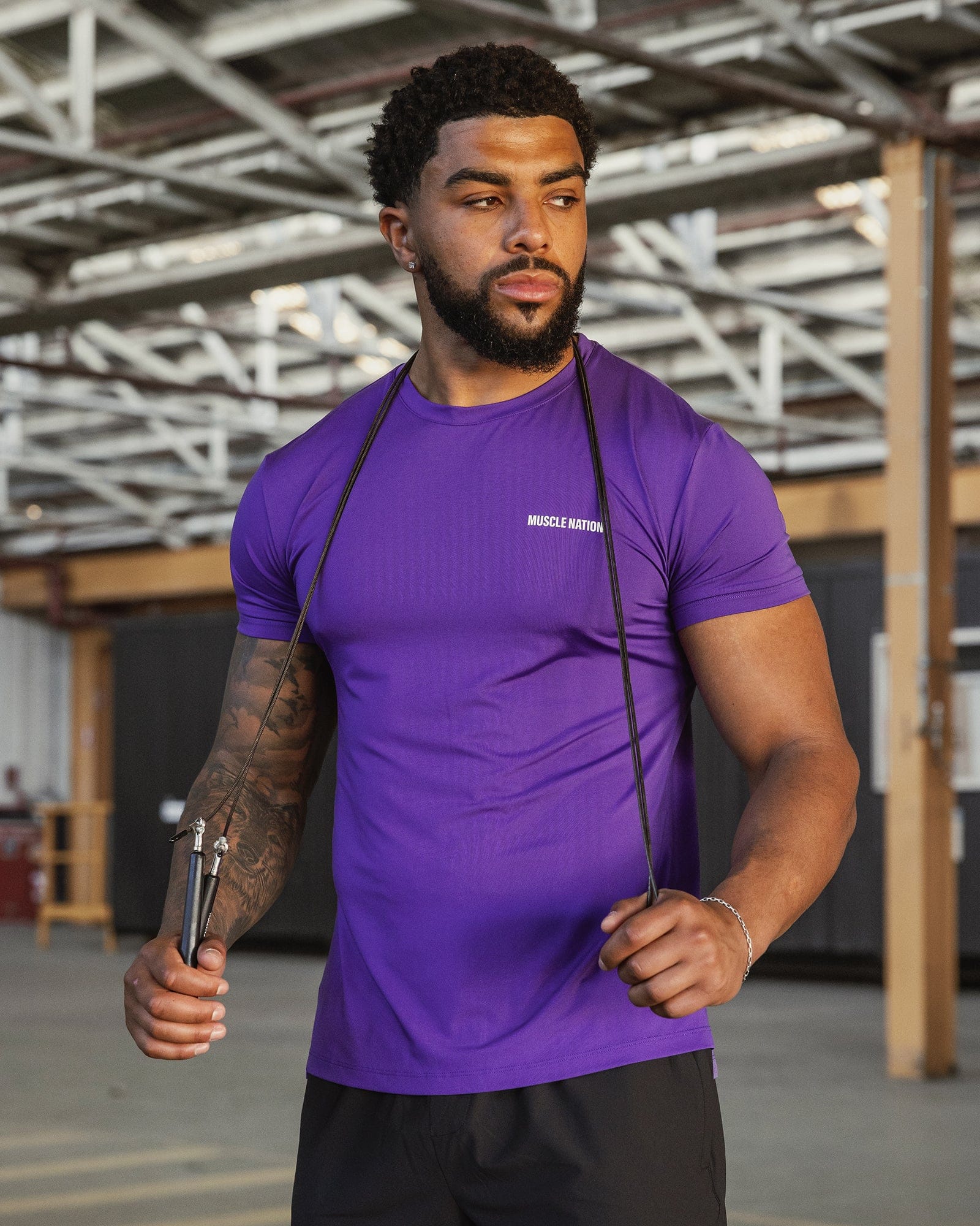 Climaflex Active Tee in Purple - Muscle Nation men's training tee