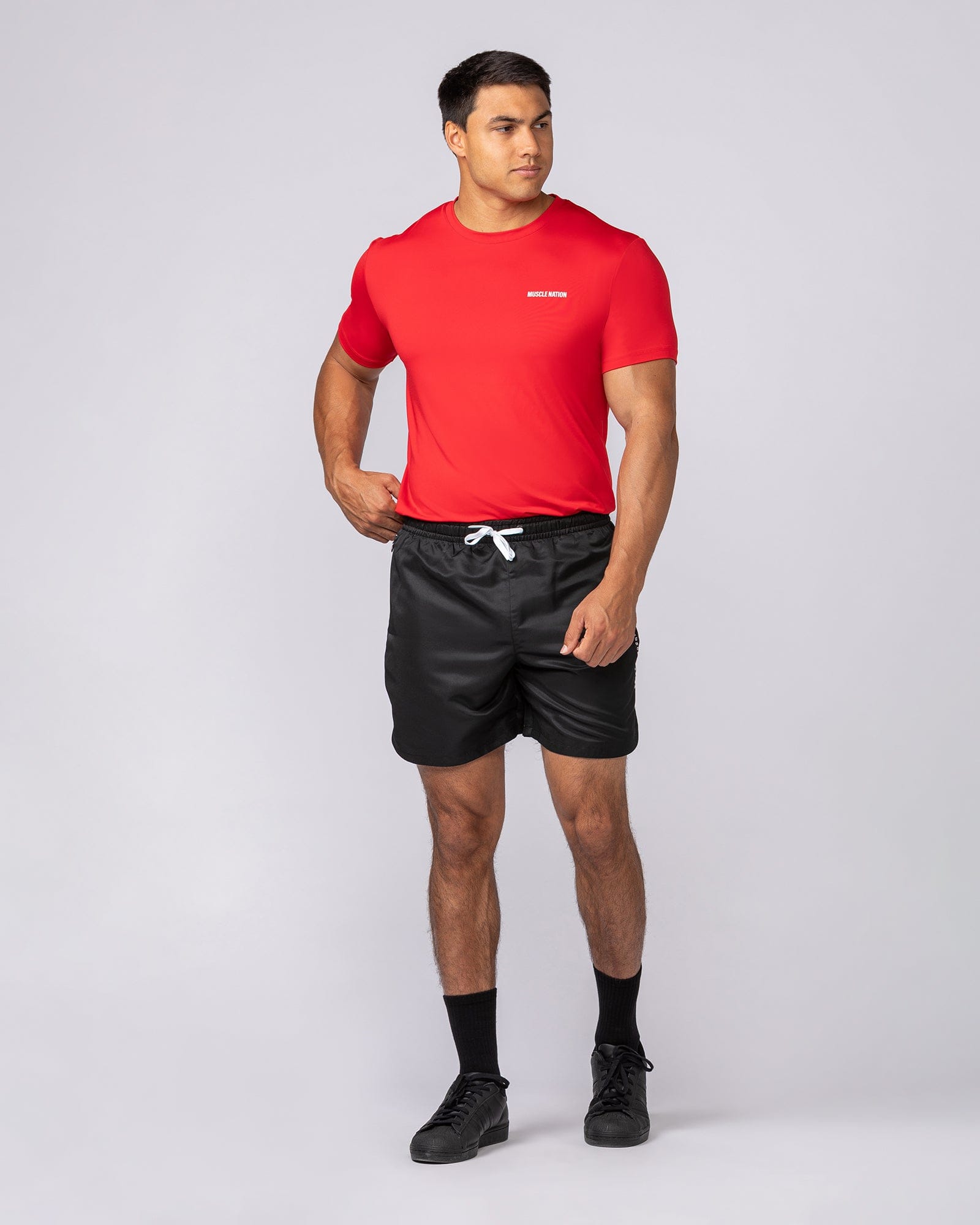 Climaflex Active Tee in Red - Muscle Nation men's training tee, view 5